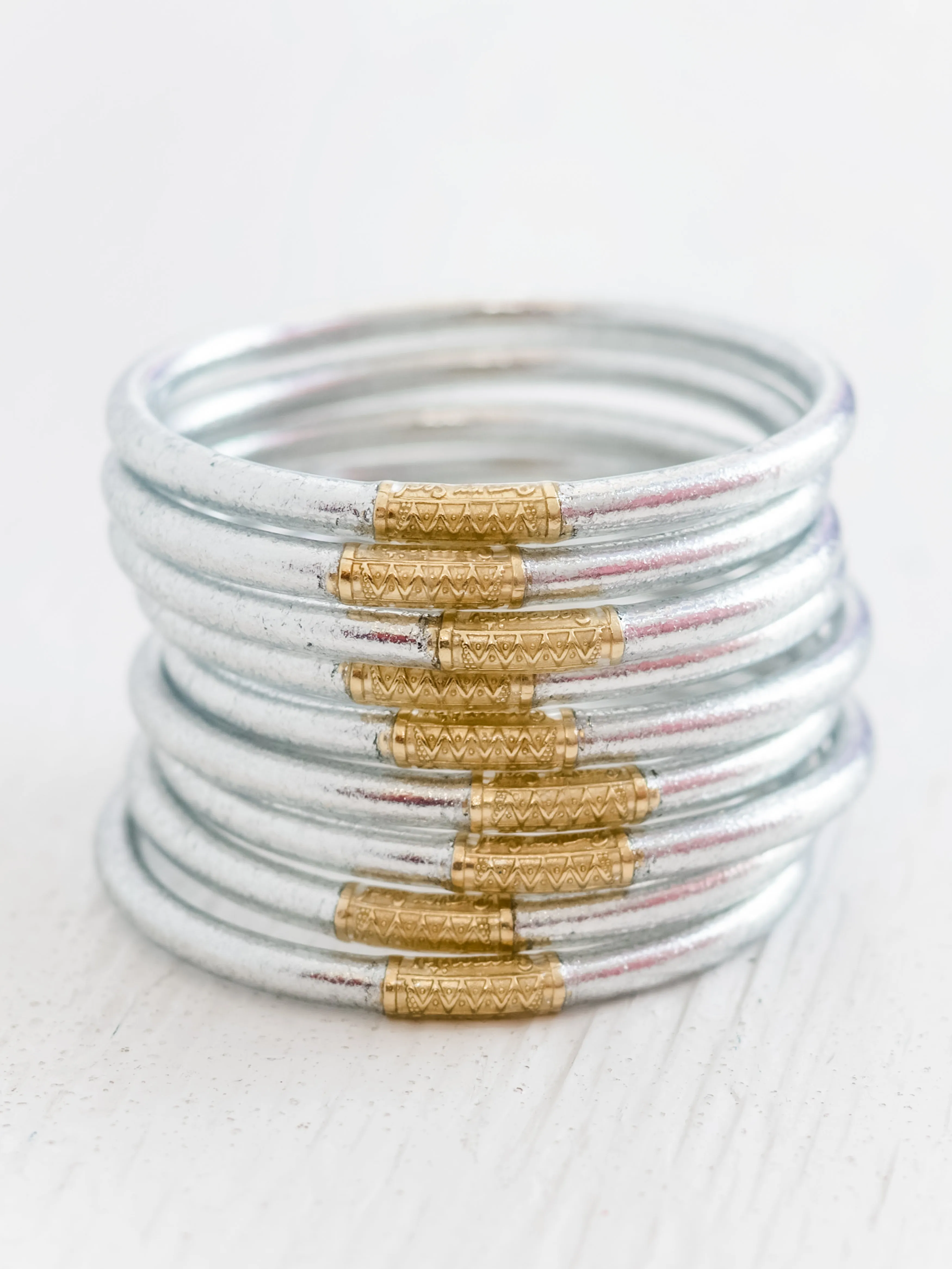 All Weather Bangles Silver by BuDhaGirl
