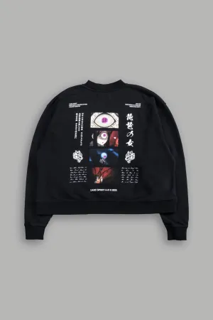 Always Watching Unisex "Box Cut" London Crewneck in Black