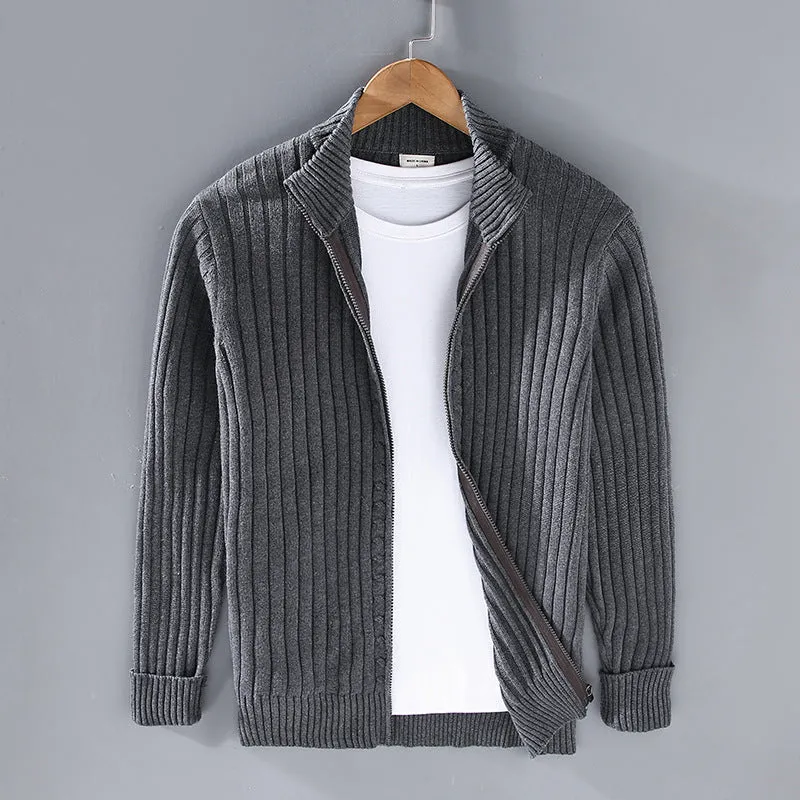 Anselme | Zip-Up Ribbed Sweater