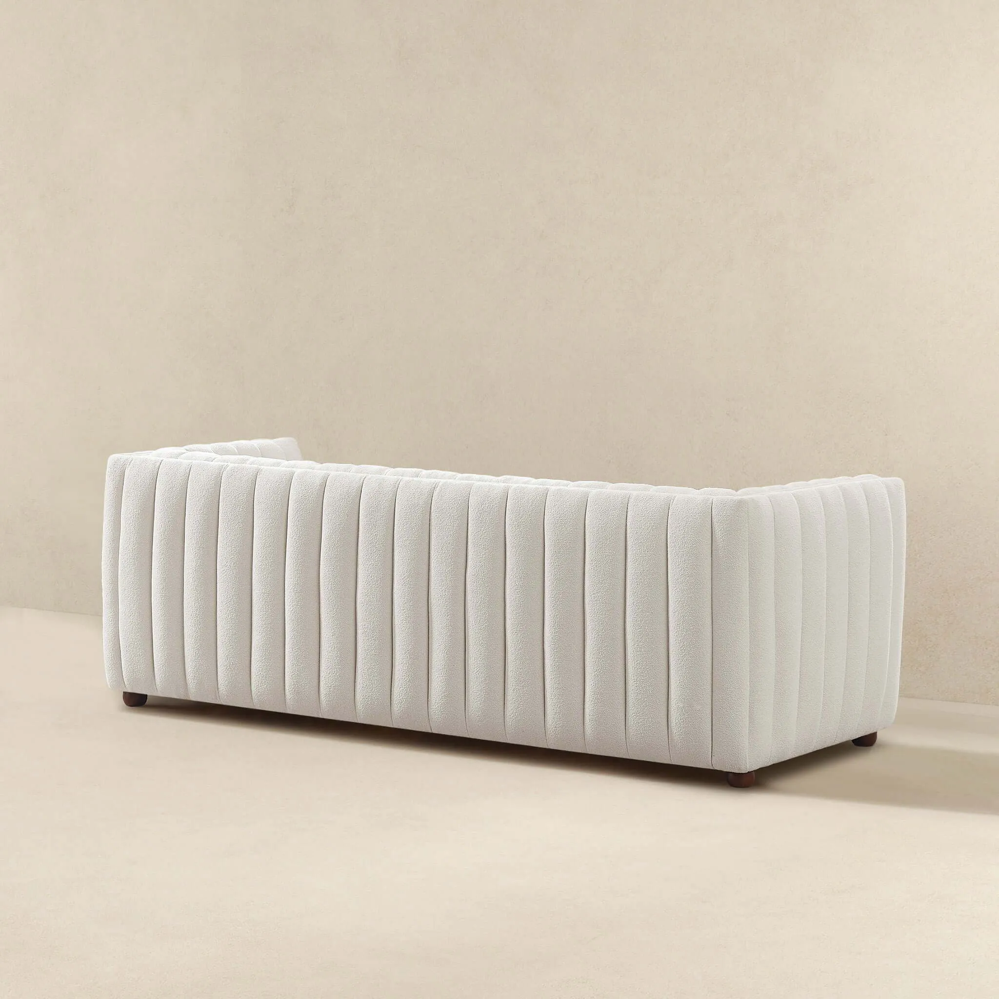 April - Mid-Century Modern Luxury Tight Back Boucle Couch by Couch.com