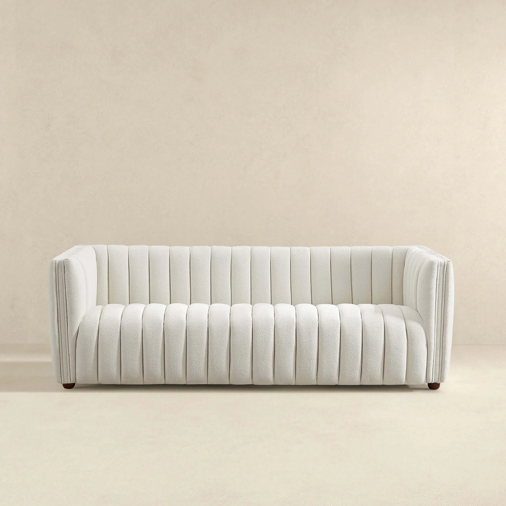 April - Mid-Century Modern Luxury Tight Back Boucle Couch by Couch.com