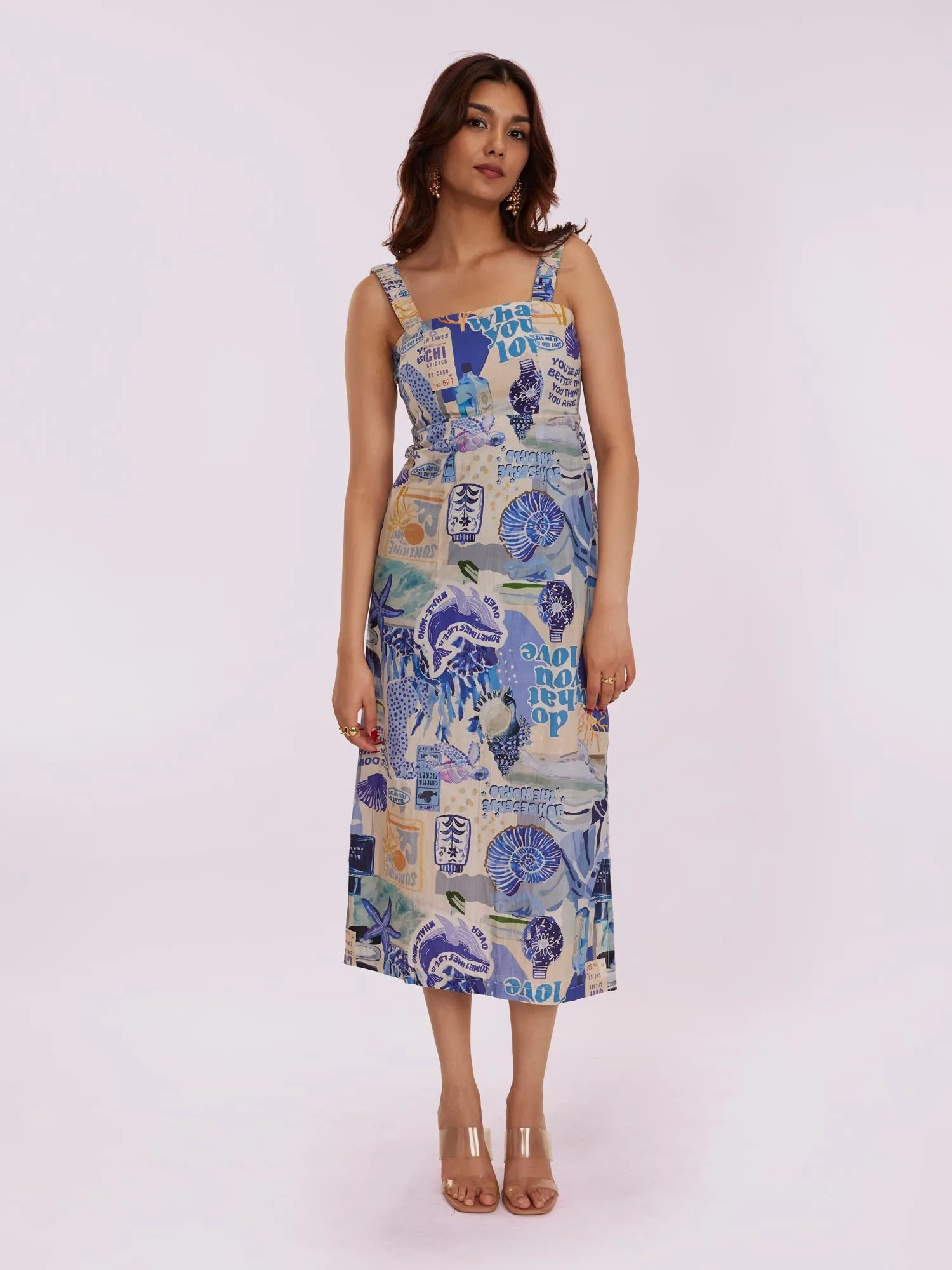 Azul Printed Midi Dress