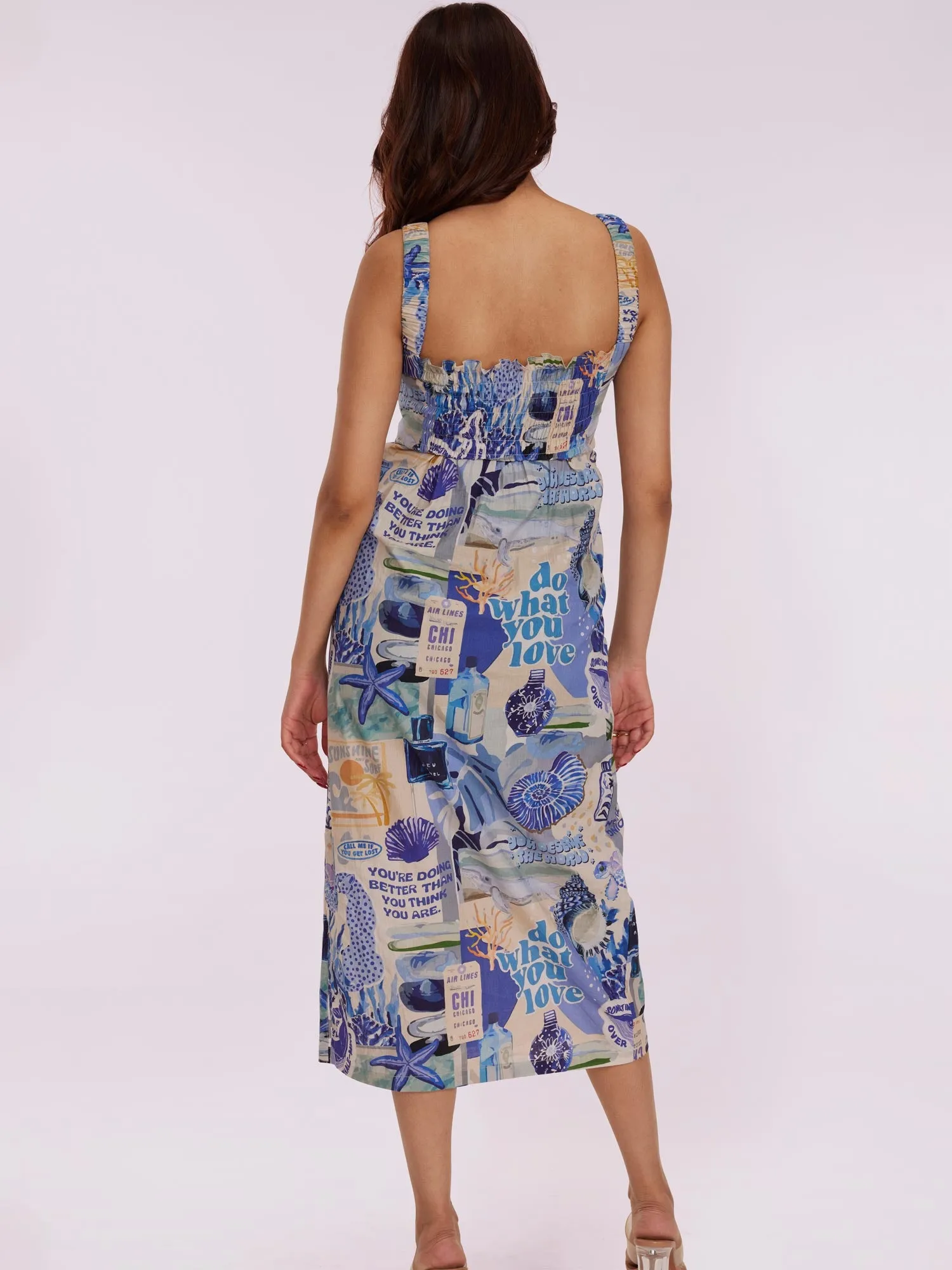Azul Printed Midi Dress