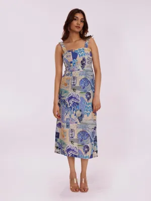 Azul Printed Midi Dress