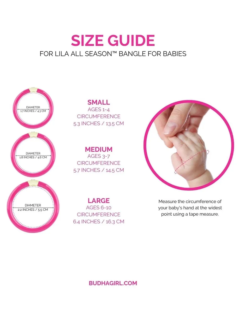 Baby All Weather Bangle Epic Pink by BuDhaGirl