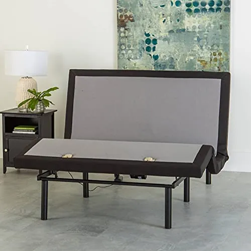 GhostBed Adjustable Bed Frame & Power Base with Wireless Remote - Zero Gravity & Massage Settings, USB Ports, Queen