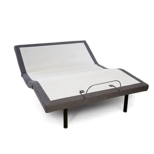 GhostBed Adjustable Bed Frame & Power Base with Wireless Remote - Zero Gravity & Massage Settings, USB Ports, Queen