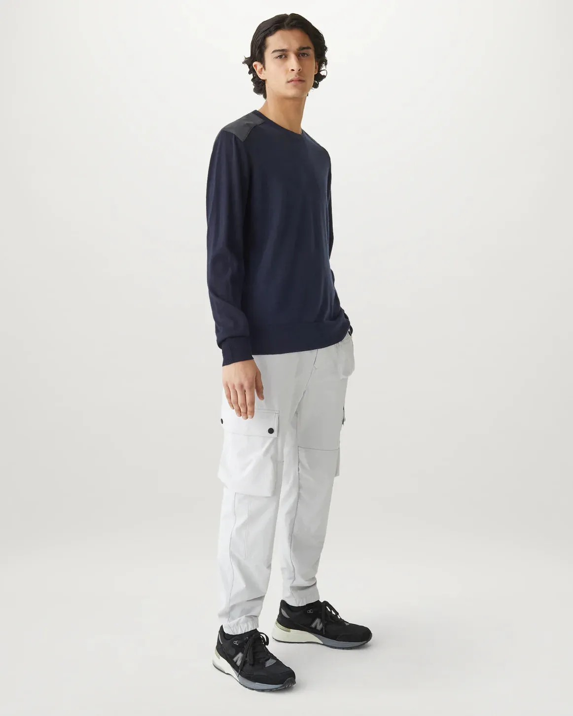 Kerrigan Merino Wool Crewneck Jumper - Navy