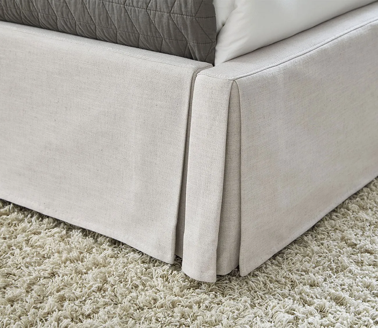 Modus Furniture Hera Upholstered Skirted Panel Bed