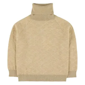 Morley Child Girl Tupac Turtleneck Sweater Camel Beige