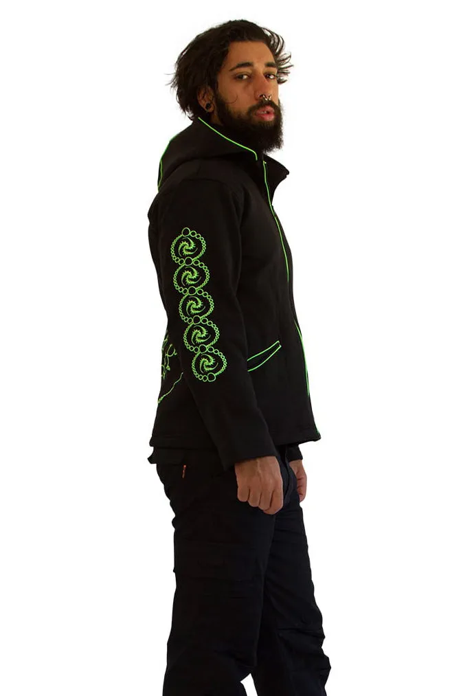 Morph Jacket Round Hood : Lime Triskelion
