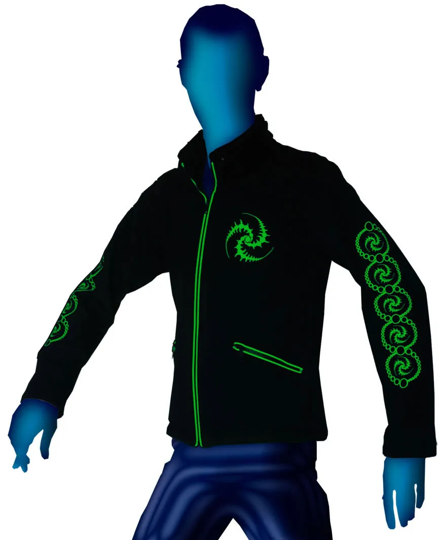 Morph Jacket Round Hood : Lime Triskelion