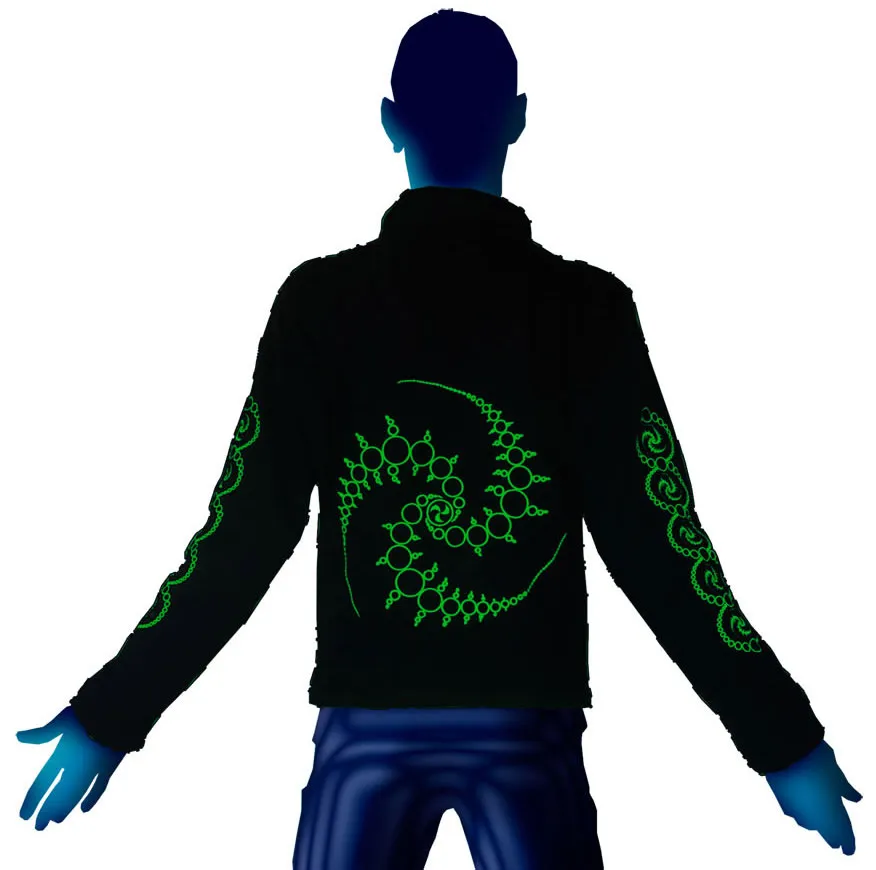 Morph Jacket Round Hood : Lime Triskelion