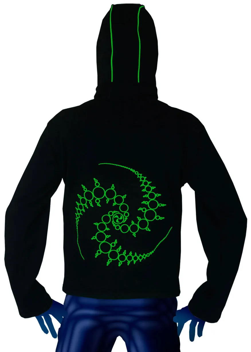 Morph Jacket Round Hood : Lime Triskelion