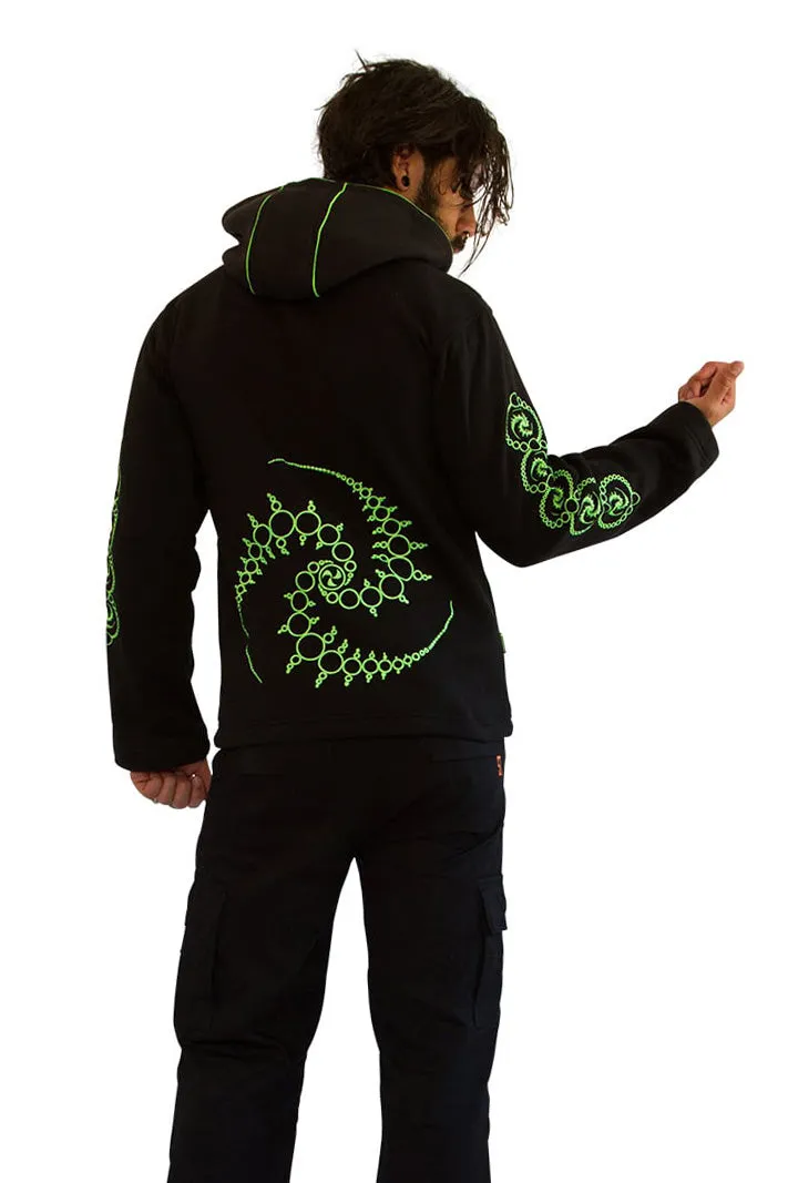 Morph Jacket Round Hood : Lime Triskelion