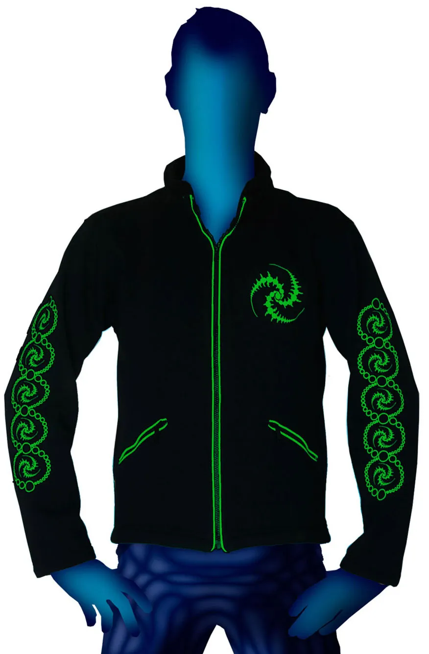 Morph Jacket Round Hood : Lime Triskelion
