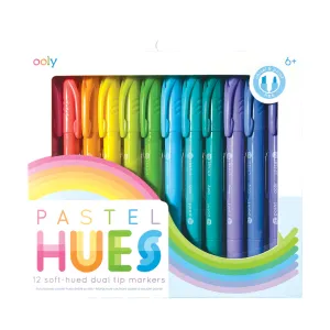 Pastel Hues Dual Tip Markers - Set of 12 by OOLY