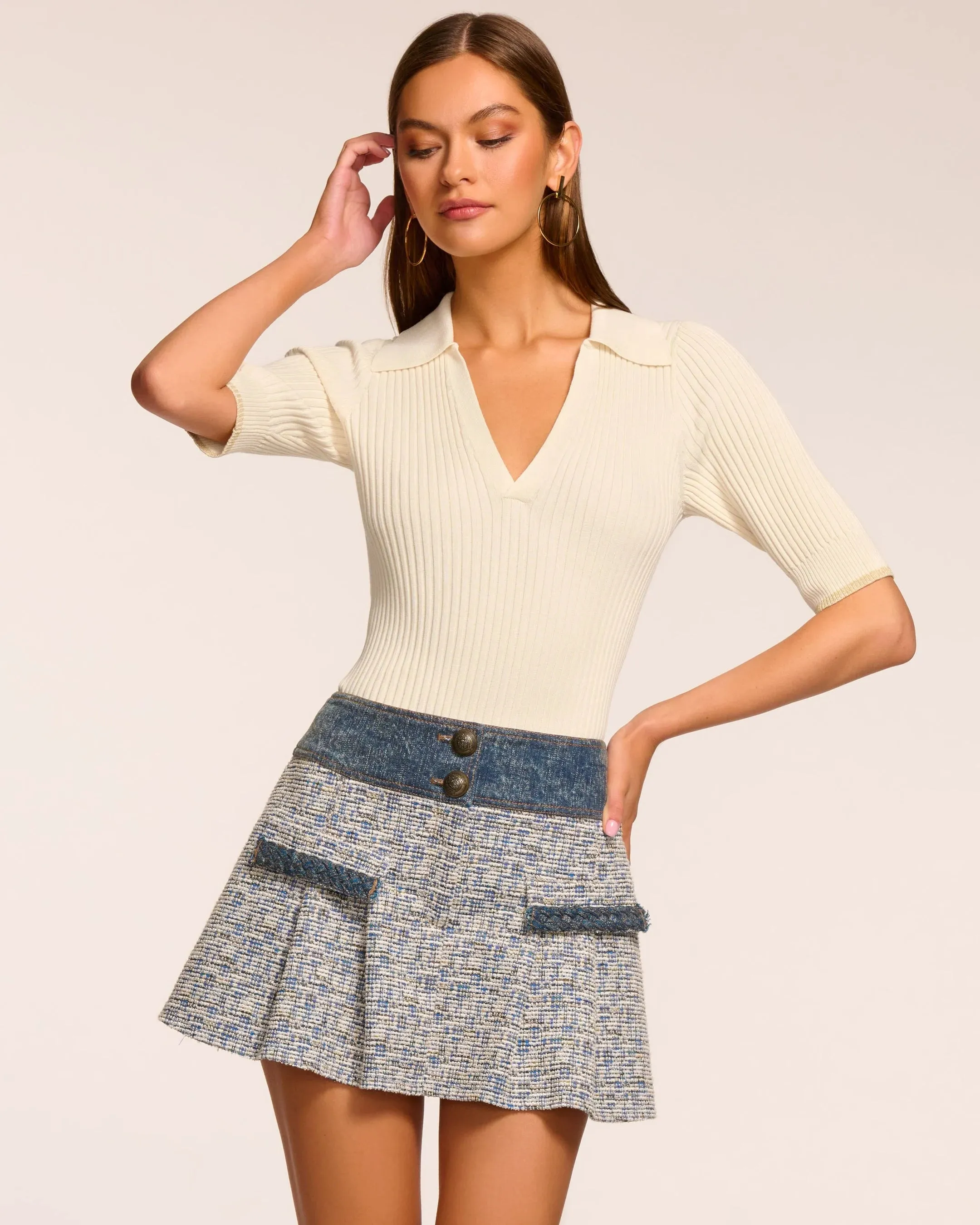 Ramy Brook Jessie Tweed Mini Skort