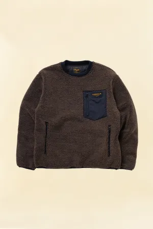Rats Crew Neck Fleece - Brown