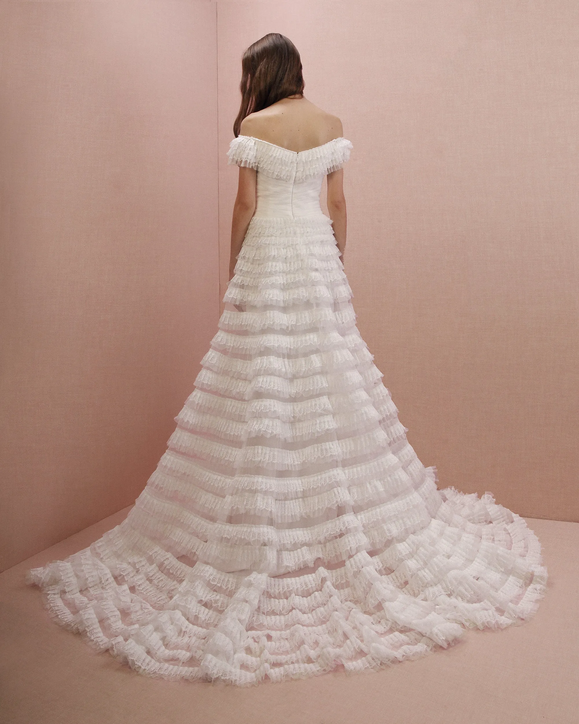 Ruffled Layered Gown