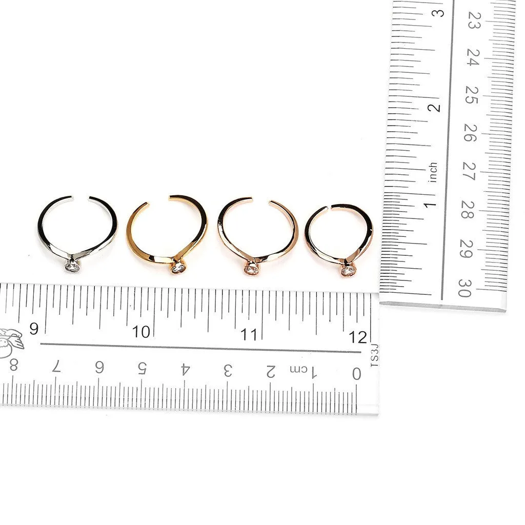 Twinkle On Rose Gold Plated Rings