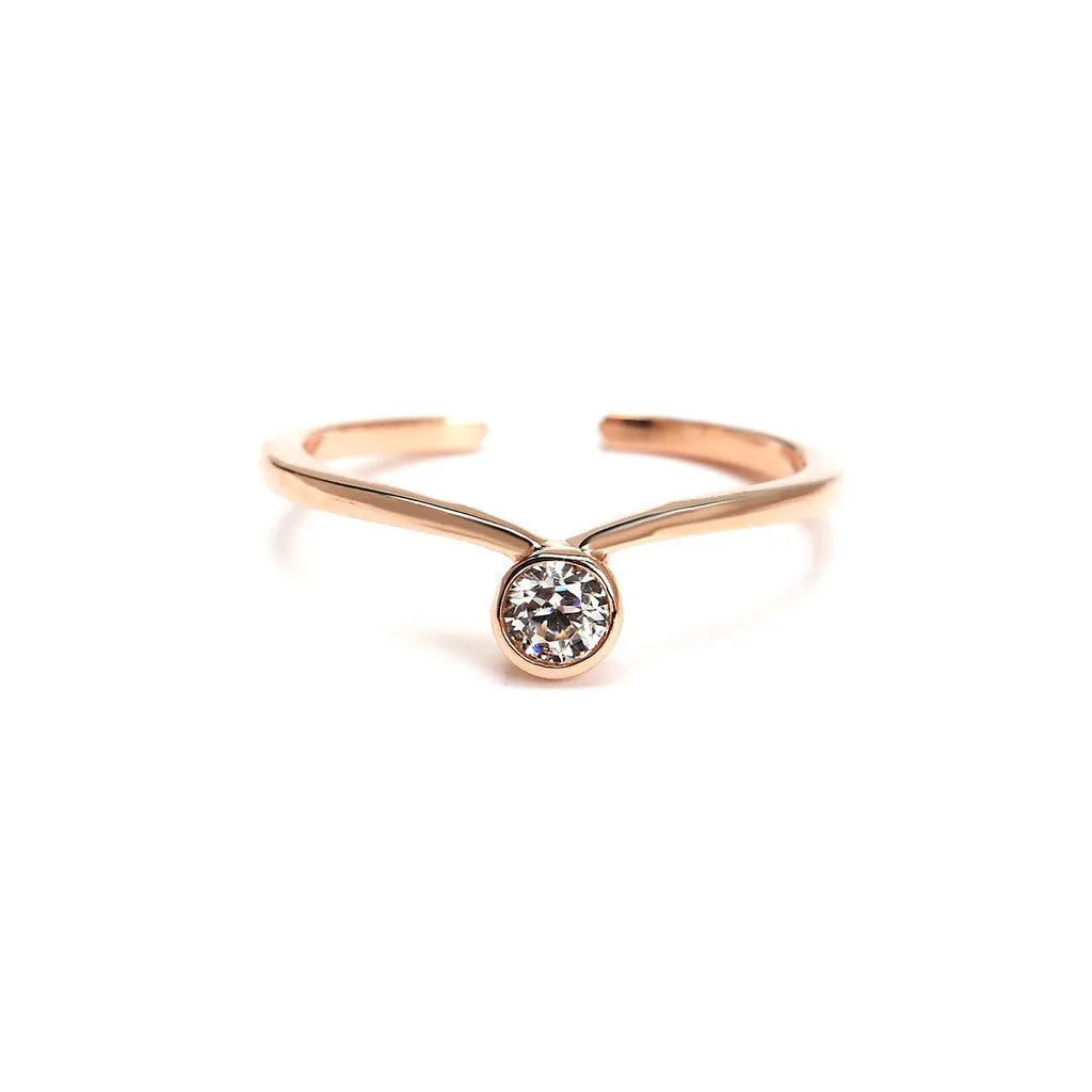 Twinkle On Rose Gold Plated Rings