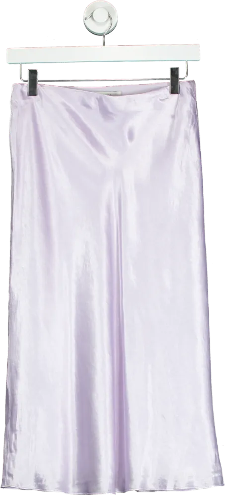 Vince Lilac Satin Midi Skirt XS