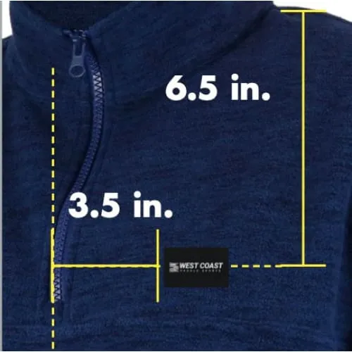 WCPS MEN'S FLEECE 1/4 ZIP - HEATHER BLUE