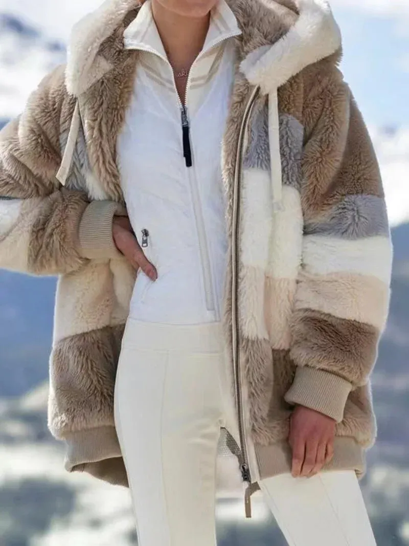 ZARA - LUXE FLEECE HOODED JACKET