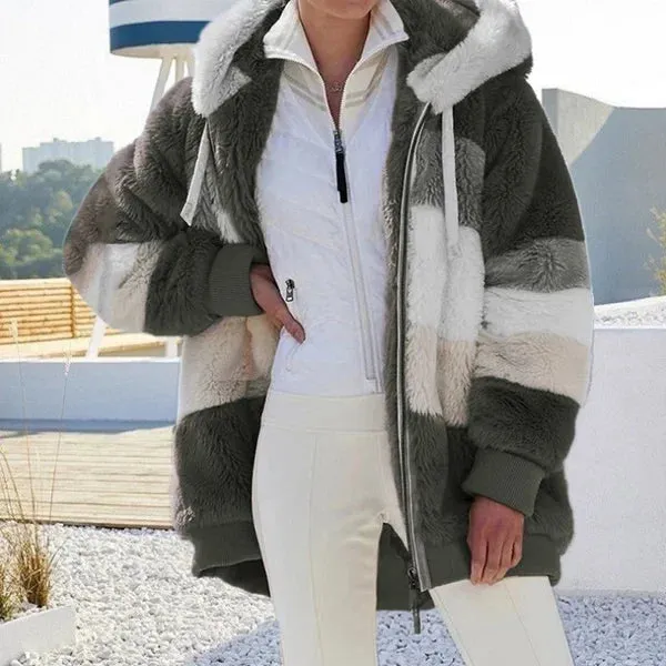 ZARA - LUXE FLEECE HOODED JACKET