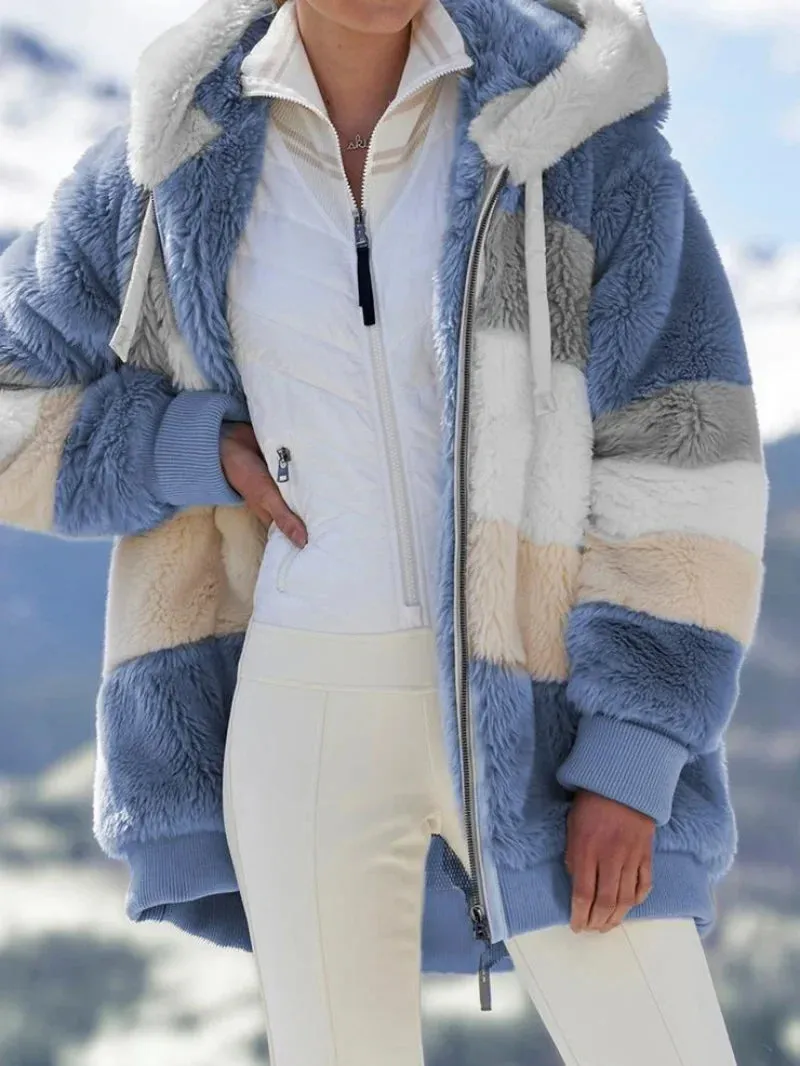 ZARA - LUXE FLEECE HOODED JACKET