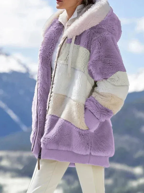 ZARA - LUXE FLEECE HOODED JACKET